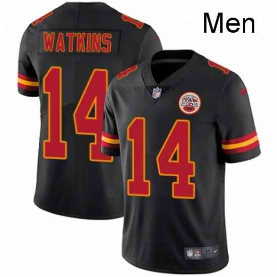 Men Nike Kansas City Chiefs 14 Sammy Watkins Limited Black Rush Vapor Untouchable NFL Jersey